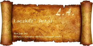 Laczkó Antal névjegykártya