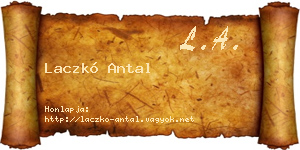 Laczkó Antal névjegykártya